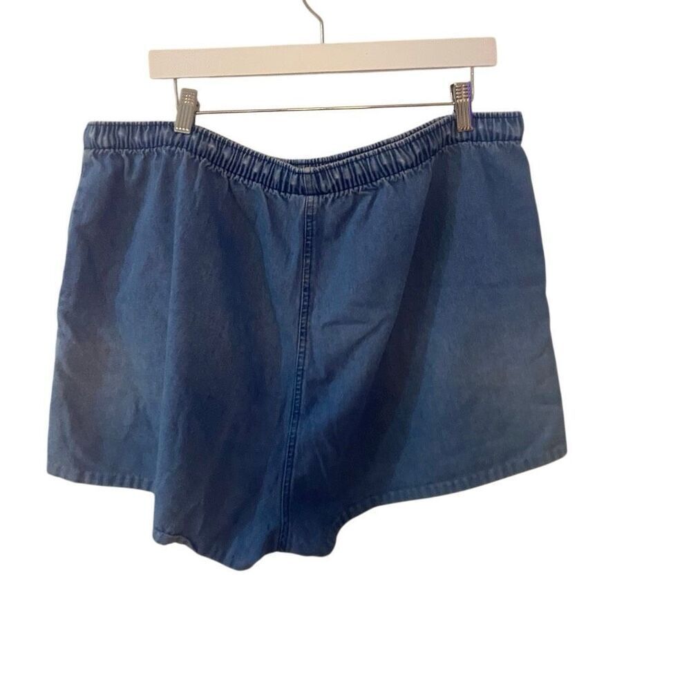 Vintage Straights Jean shorts elastic waist no draw string 100% cotton size 2XL